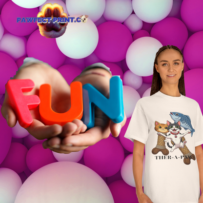 Ther-A-Paws Funny Cat and Fish Halloween T-Shirt