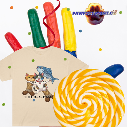 Ther-A-Paws Funny Cat and Fish Halloween T-Shirt
