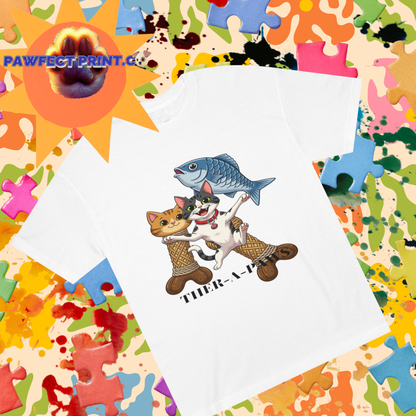 Ther-A-Paws Funny Cat and Fish Halloween T-Shirt