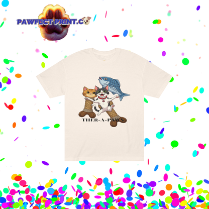 Ther-A-Paws Funny Cat and Fish Halloween T-Shirt