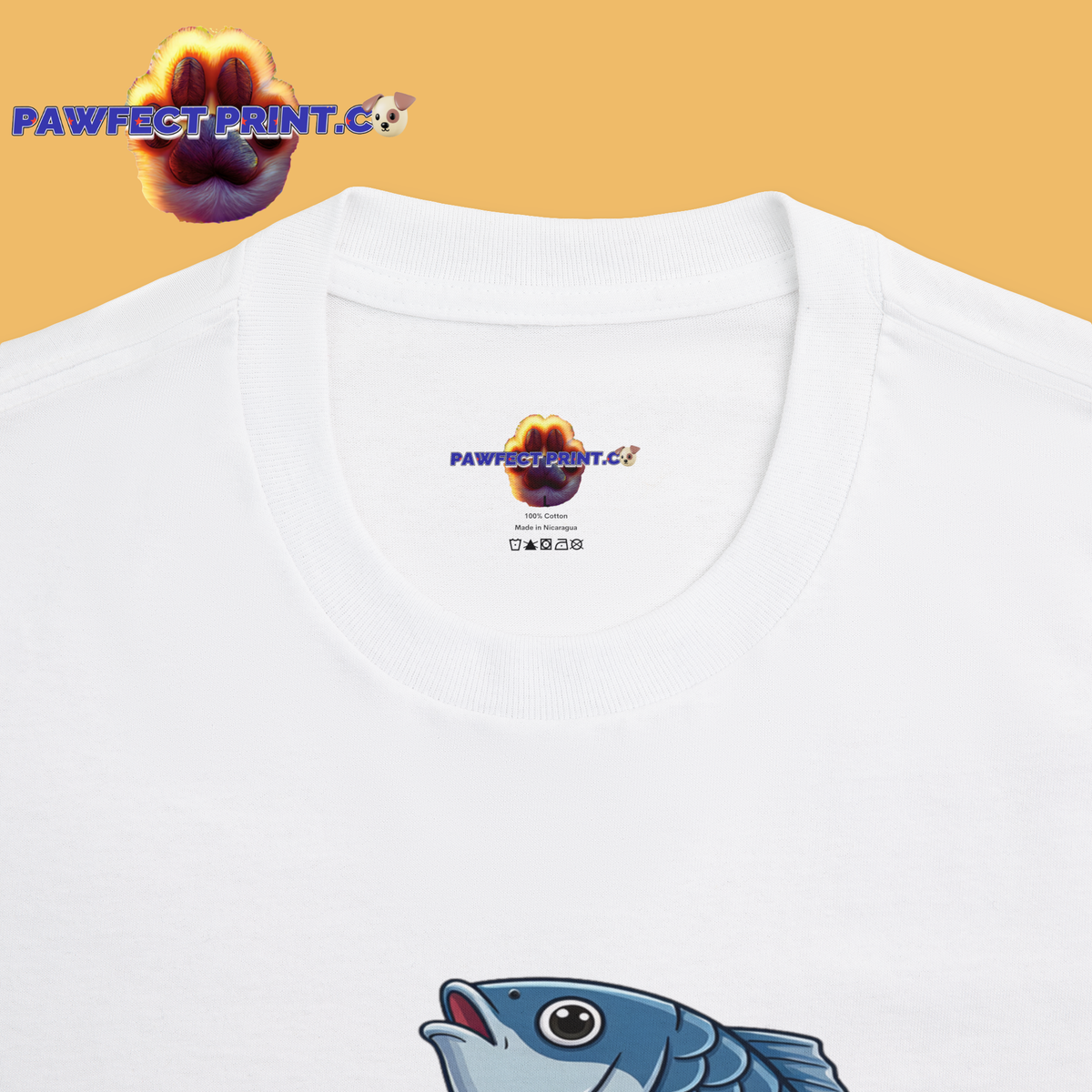 Ther-A-Paws Funny Cat and Fish Halloween T-Shirt